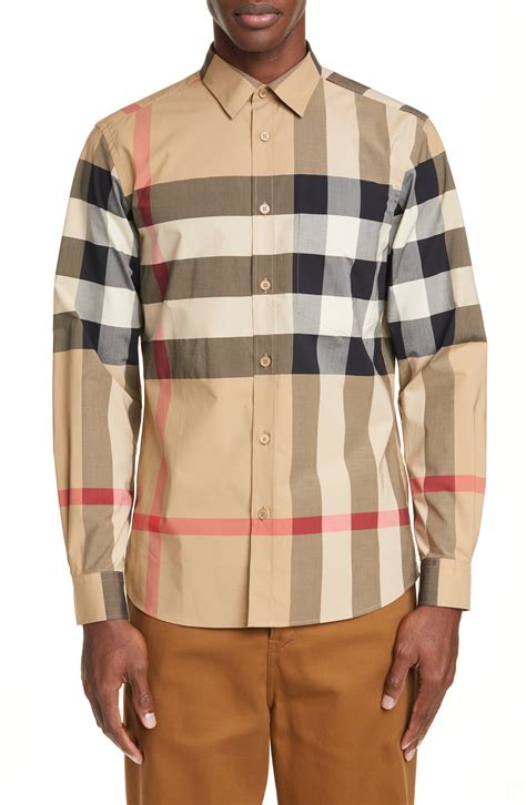 men's burberry button down shirt|Burberry plaid shirts for men.